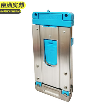 京洲实邦 折叠手拉车 不锈钢多功能折叠搬运小拖车 mini黑色JZSB-2325