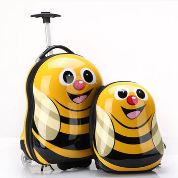 耐用幼儿女童拉杆箱多功能婴儿箱子男童皮箱旅行箱 可爱小蜜蜂 17寸