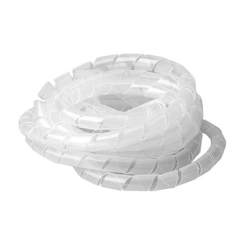 广邦电缆附件 包线缠绕管 电线理线管收纳绕线带埋线器收纳整理电线缠绕管 4mm 白色 20米/卷 50包