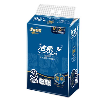 洁柔 CR021-03A 二层200抽面巾纸 （195mm×133mm）/抽×200抽/包×3包/提×16提/箱