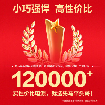 先马（SAMA）平头哥650 额定500W 台式主机箱电脑电源 主动PFC/单路+12V/智能温控/12cm风扇/长线材/安全稳定
