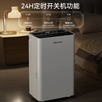 海信（Hisense）除湿机24升/天除湿器 家用轻音干衣抽湿机 WIFI远程遥控大面积抽湿器干燥机 卧室宿舍地下室除湿
