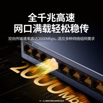 绿联16口千兆交换机 企业级交换器 工程监控网络分线转换器 家用网线分流器VLAN划分加厚钢壳35373