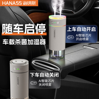 海纳斯（HANASS）除菌双喷加湿器小型桌面卧室母婴可用 办公车载便携usb无线充电款H04