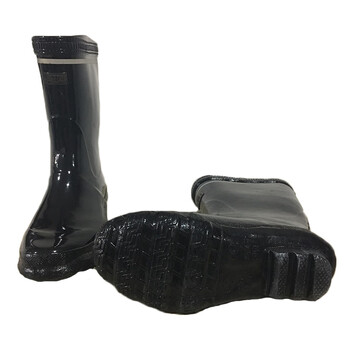 双钱牌 39码 中筒半筒工矿反光橡胶雨靴 防滑雨鞋