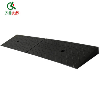 齐鲁安然【斜坡垫】马路牙子垫块 减速带 橡胶路沿坡 上坡垫 三角垫 台阶垫 门槛垫 1米 高50mm 黑色