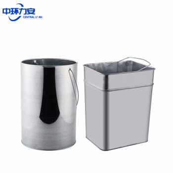 中环力安【28*24.5*61cm黑色上开口】酒店大堂立式不锈钢垃圾桶ZHLA-N0021