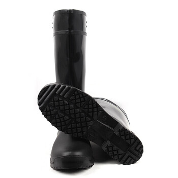 安美尚（ams） SC-11-99 三防全黑耐酸碱水鞋 劳保中高筒防水防油防化水定做 40# 5双