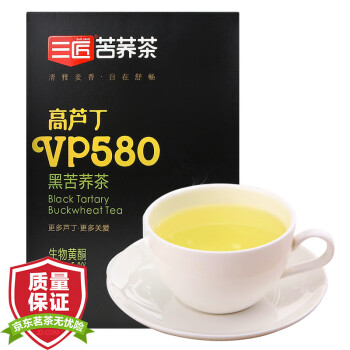 四川特产 三匠 茶叶 养生茶 荞麦茶 VP580高芦丁黑苦荞茶238g（7克*34小袋）