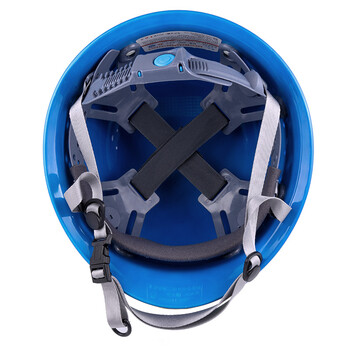 星工（XINGGONG）透气款安全帽工程工地建筑施工劳保防砸领导电工安全头盔按键定制款 蓝色XGA-1T