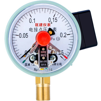 匡建仪表（CONJANT）YXC-100 磁助式电接点压力表精密水压气压表 220V380V通用触头功率30VA 0-0.25mpa 1 1