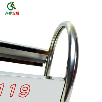 齐鲁安然 灭火器支架 底座 灭火器架子4kg5kg器材架干粉灭火器箱托架 【不锈钢架】