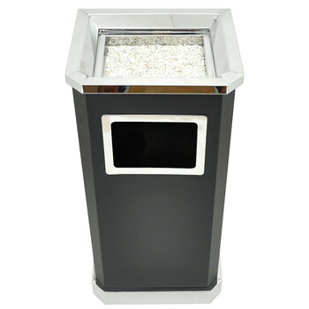 兰诗(LAUTEE)A-072 丽格垃圾桶烟灰桶 酒店宾馆商场用垃圾筒 喷塑斜角侧开口款