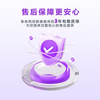 西部数据（WD）4TB 监控级机械硬盘 WD Purple 西数紫盘 SATA 256MB CMR垂直 录像机硬盘 3.5英寸WD43PURZ