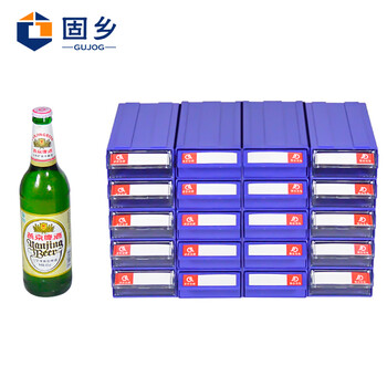固乡抽屉式零件盒 塑料盒【组装式】元件盒 五金工具盒 塑料盒 钓鱼小配件收纳盒 分类盒 螺丝盒（蓝色抽F1）