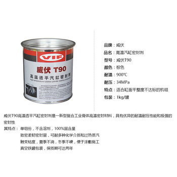 威伏（VIF）T90 高温透平汽缸密封剂汽缸密封脂汽缸密封剂汽缸密封胶 1.25kg/罐