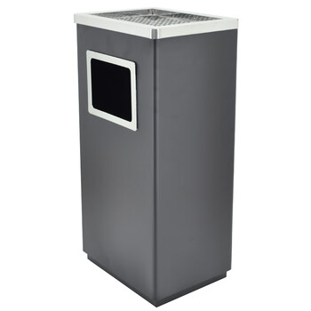 兰诗（LAUTEE）A-084 丽格垃圾桶烟灰桶 酒店宾馆商场用垃圾筒 长形黑色