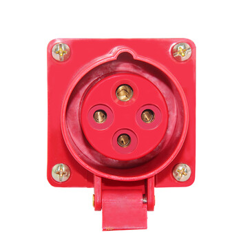 天旭工业插头插座连接器三相四线380V航空防水4芯32A(SH-024+124)明装插座套装 1套