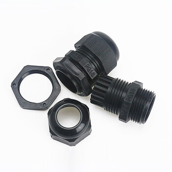 尼龙塑料电缆防水接头 固定电缆穿线葛兰头连接器 PG16 100个/包 白色