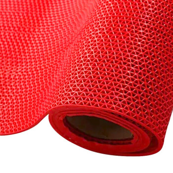科力邦（Kelibang） 地垫 疏水垫防滑垫镂空地垫 商场门厅工厂车间隔水垫卷材 1.2m*15m*6mm 红色 KB5052