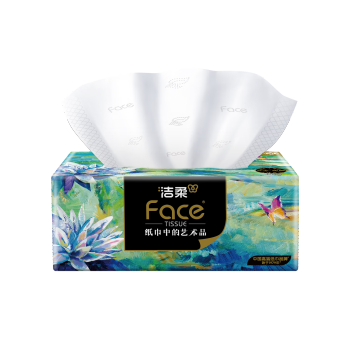 洁柔抽纸 艺术油画Face4层100抽*16包  超大尺寸M码 高端面巾纸 整箱