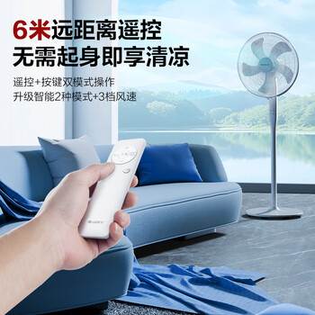 格力（GREE）【格力造-品质推荐】大风量落地扇家用电风扇摇头轻音柔风电扇科技风节能宿舍风扇 FD-40X77Bh5