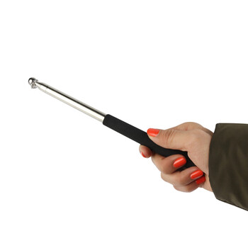 谋福(CNMF)导游旗杆 指挥棒 不锈钢伸缩旗杆 教学教鞭 教杆 教棒教棍空鼓锤缩旗杆 1.2米 黑色 9607