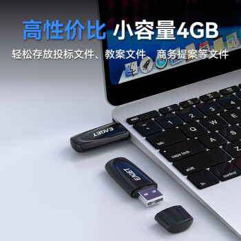 忆捷（EAGET）4GB U盘 USB2.0 招标投标小u盘 公司企业竞标 迷你便携 车载电脑手机通用优盘 稳定