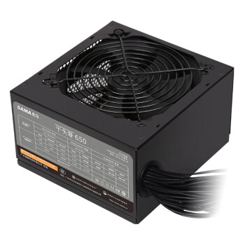 先马（SAMA）平头哥650 额定500W 台式主机箱电脑电源 主动PFC/单路+12V/智能温控/12cm风扇/长线材/安全稳定