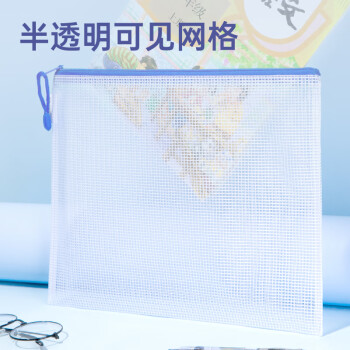 齐心（COMIX）10只A4文件袋科目分类拉链网格拉链袋塑料高考文具袋收纳专用袋试卷袋补习袋考试袋 EA1054