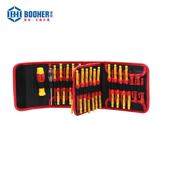 宝合(BOOHER)98件套VDE绝缘拉杆箱综合工具组套 0200403 铬钒钢