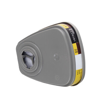 3M 6003CN防毒面具滤毒盒 防护有机蒸气氯化氢氟化氢等 2个/包 1包 黄色 均码