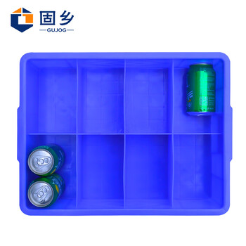 固乡加厚收分类盒 分格盒 仓储库房纳盒 电子元器盒4格6格8格10格塑料筐零件盒 工具箱 大8格445X345×115MM