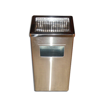 南 GPX-25 南方方形丽格座地烟灰桶 垃圾桶 公用不锈钢垃圾箱果皮桶 砂钢 内桶容量12升