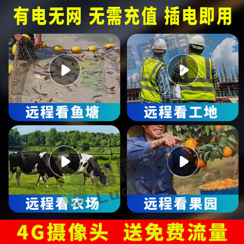 镭威视4g摄像头室外户终身免充值流量监控器家用线无需wifi手机远程360度无死角带夜视全景插卡不用网络