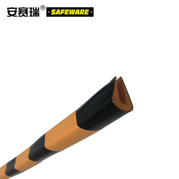 安赛瑞 卡入型大号黄黑警示安全防撞条35×32×900mm 11694