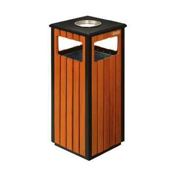 南 GPX-94 南方户外垃圾桶 山樟木条环保垃圾箱果皮桶 内桶容量38升