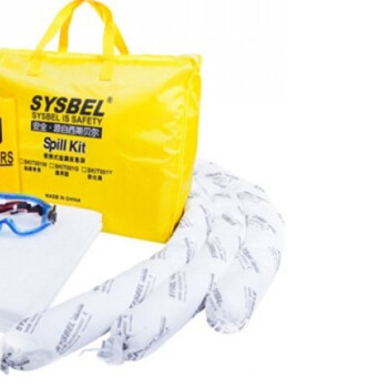 西斯贝尔 SKIT001W 便携式溢漏应急处理套装吸油型应急处理包白色 1套装
