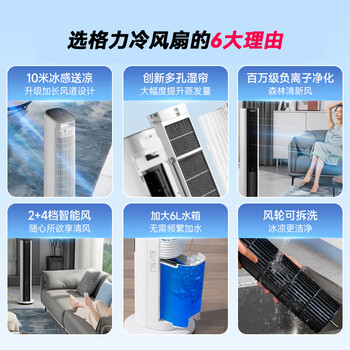 格力（GREE）【等离子除菌】全能王遥控冷风空调扇制冷风扇加湿家用冷风机香薰水冷降温冷气扇KS-06S70Dbg