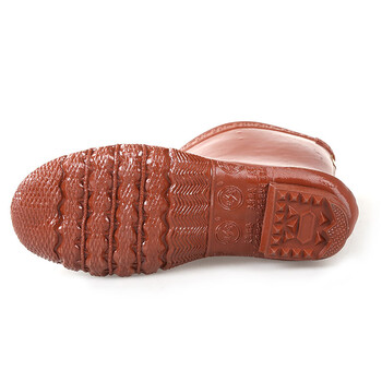 双安 25KV绝缘靴中筒高压防触电安全鞋耐磨防滑橡胶水鞋定做 棕色 42码 1双