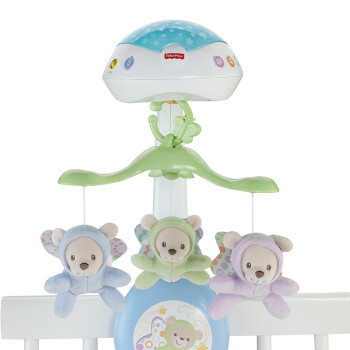 费雪 Fisher-Price 新款新生儿婴儿安抚玩具 睡眠 3合1安睡萌熊投影床铃 CDN41,降价幅度10.1%