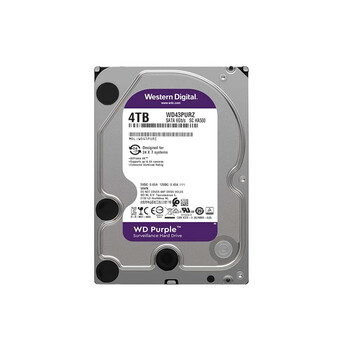 西部数据（WD）4TB 监控级机械硬盘 WD Purple 西数紫盘 SATA 256MB CMR垂直 录像机硬盘 3.5英寸WD43PURZ