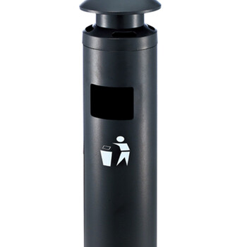 南 GPX-129F 南方烟蒂柱 烟灰柱 座地烟灰桶不锈钢垃圾桶 烟灰缸 黑色 内桶容量20升