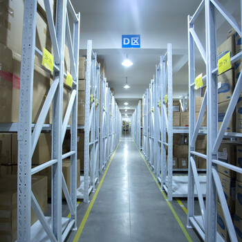 NANBANQIU南半球 中型仓储货架服装多层收纳货架 长200宽60高200四层副架 白色 承重250kg/层 