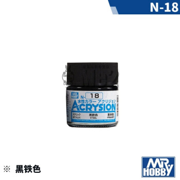 郡士 君士 n1-24 全新水性漆水溶性树脂涂料 油漆 10ml n18 黑铁色