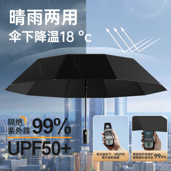 天玮伞业全自动晴雨伞男女晴雨两用折叠伞黑胶遮阳伞防紫外线太阳伞非定制