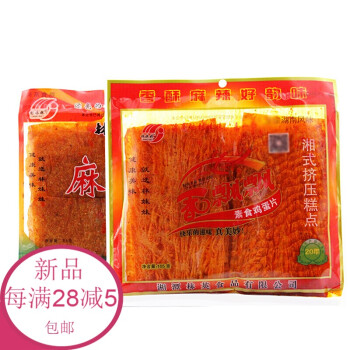 (28减5)香飘飘鸡蛋片包湖南特产怀旧辣片零食麻辣片 鸡蛋片105g*2包