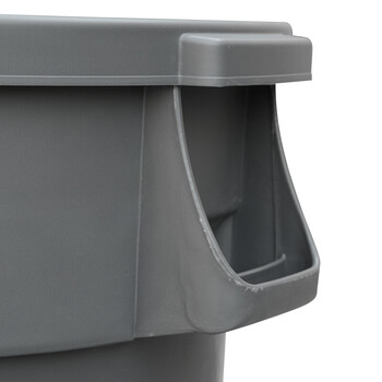 舒蔻（Supercloud）室内车间工业加厚圆形大号垃圾桶 餐厅酒店商用厨房塑料带盖户外环卫垃圾桶 120L带轮子