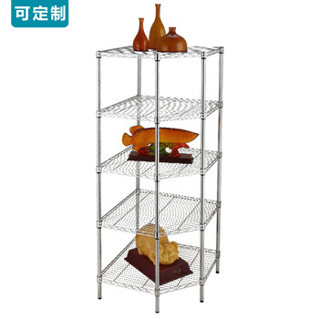 川井（WELLAND）工业镀铬货架 置物架 仓储重型五层架  储物架 碳钢镀铬收纳架子 25.4mm管径457*914*1822mm