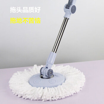 亿丽佳 旋风拖把免手洗旋转拖吸水拖布拖地桶干湿两用甩干懒人拖把木地板墩布桶拖地神器（星光璀璨） 5件/组